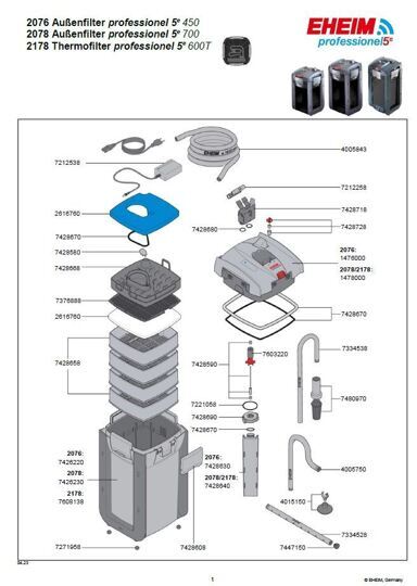 Фильтр для аквариума Eheim Professionel 5e 700 (2078010)